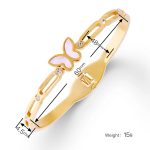 18K Gold Plated Butterfly Bangle