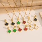 18K Gold Plated Fashionable Clover Necklace