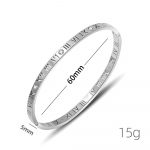 18K Gold Plated Classic Rome Silver Bangle