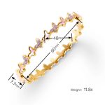 18K Gold Plated Dainty Butterfly Bangle