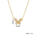 18K Gold Plated Stylish Butterfly Necklace