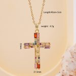18K Gold Plated Stylish Cross Necklace