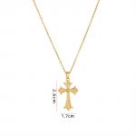 18K Gold Plated Stylish Cross Necklace