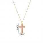18K Gold Plated Stylish Cross Necklace