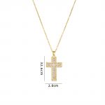18K Gold Plated Stylish Cross Necklace