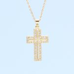 18K Gold Plated Stylish Cross Necklace