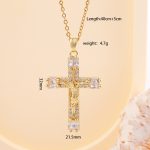 18K Gold Plated Stylish Cross Necklace