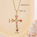 18K Gold Plated Stylish Cross Necklace