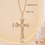 18K Gold Plated Stylish Cross Necklace