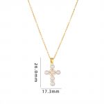 18K Gold Plated Stylish Cross Necklace