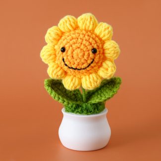 Handmade Smile Sunflower Pot