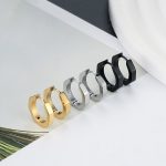 18K Gold Plated Octagon Hoops