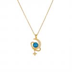 18K Gold Plated Planet Necklace 4
