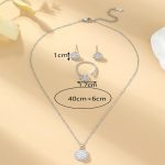 Interactive Rotating Silver Pendant Necklace Set – Elegant and Playful Jewelry