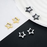 18K Gold Plated Star Hoops