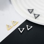 18K Gold Plated Triangle Hoop